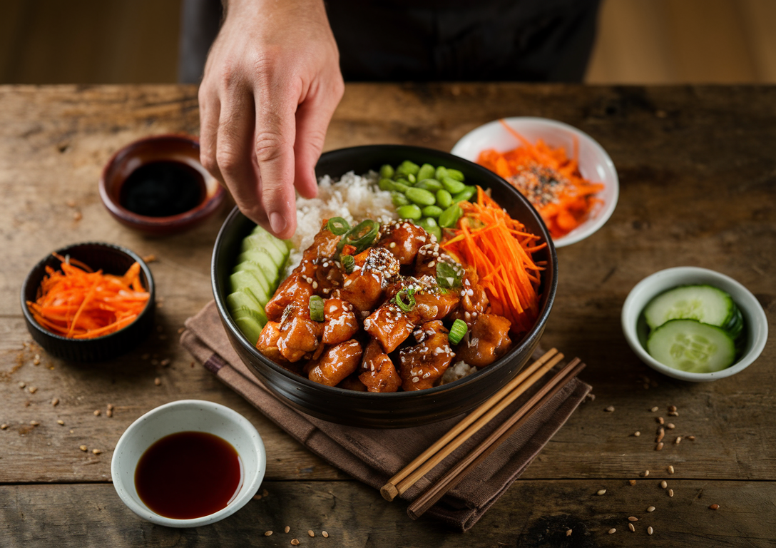 Sticky Chicken Rice Bowls