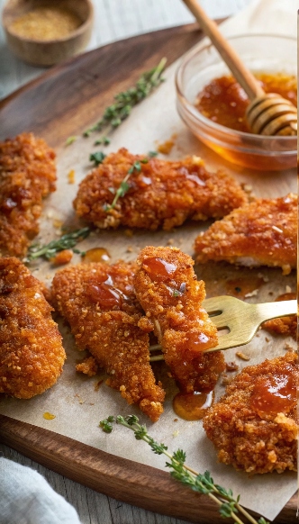 Baked Crunchy Hot Honey Chicken – Sweet, Spicy, and Irresistibly Crispy!